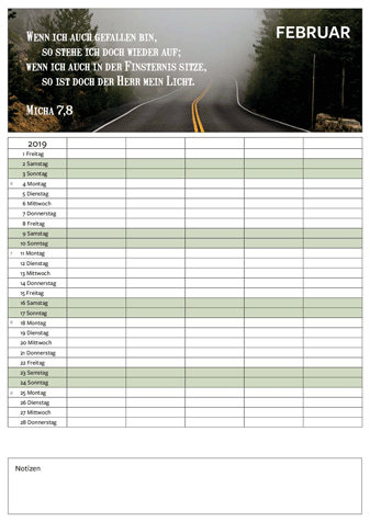 spaltenkalender 2019 03